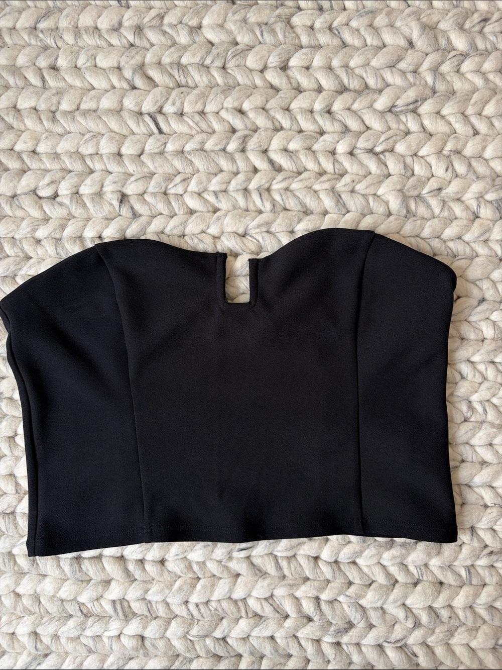 Black strapless Abercrombie top